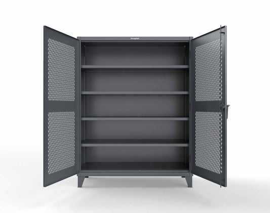 Extreme Duty 12 GA Cabinet with Ventilated (Diamond) Doors - 60 In. W x 24 In. D x 78 In. H - 56-V-244-7024