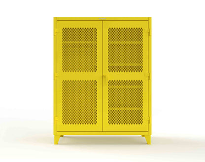 Extreme Duty 12 GA Uniform Ventilated (Diamond) Cabinet with 4 Shelves - 60 In. W x 24 In. D x 78 In. H - 56-V-W-245-1023