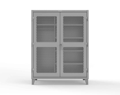 Extreme Duty 12 GA Uniform Ventilated (Diamond) Cabinet with 4 Shelves - 60 In. W x 24 In. D x 78 In. H - 56-V-W-245-7037