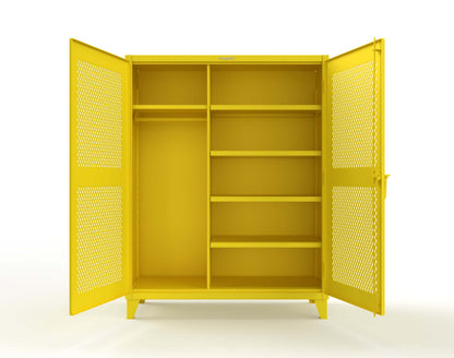 Extreme Duty 12 GA Uniform Ventilated (Diamond) Cabinet with 4 Shelves - 60 In. W x 24 In. D x 78 In. H - 56-V-W-245-1023