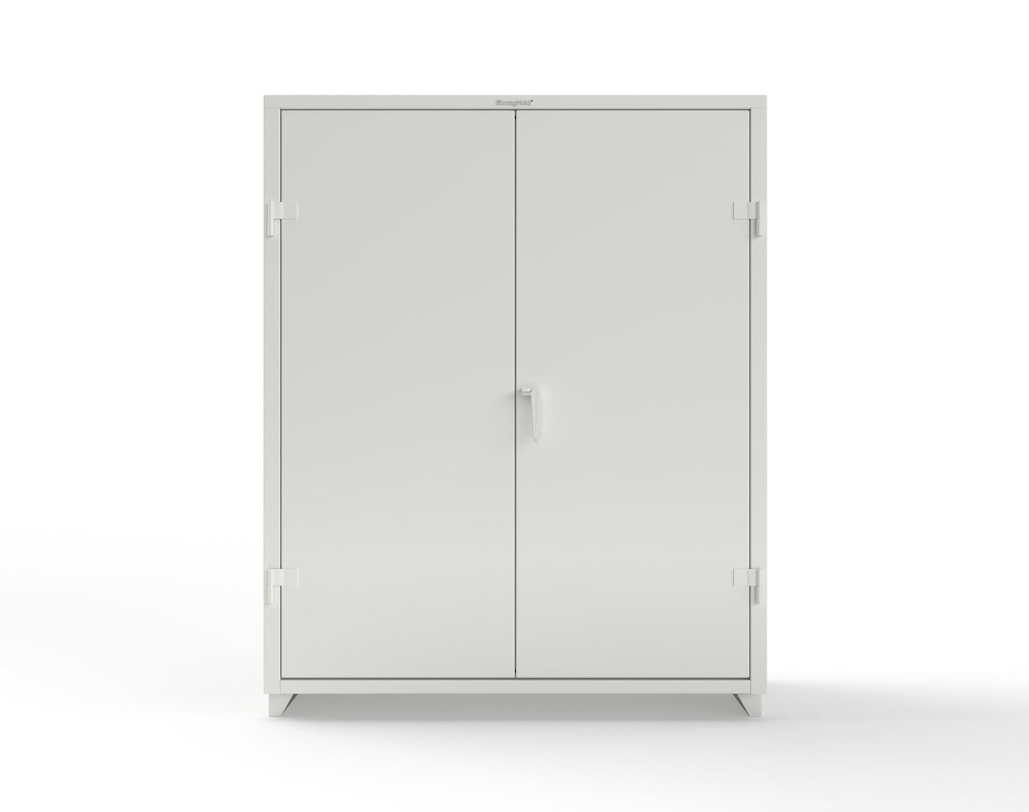 Extra Heavy Duty 14 GA Uniform Cabinet with 7 Drawers, 3 Shelves - 60 In. W x 24 In. D x 75 In. H - 56-W-243-7DB-L-9003