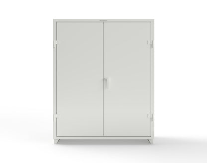 Extra Heavy Duty 14 GA Uniform Cabinet with 7 Drawers, 3 Shelves - 60 In. W x 24 In. D x 75 In. H - 56-W-243-7DB-L-9003