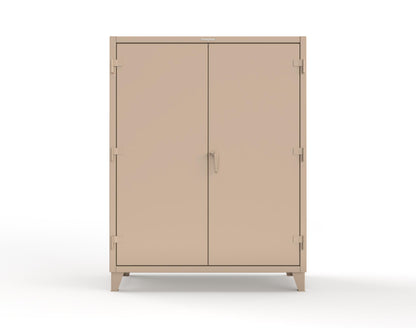 Extreme Duty 12 GA Uniform Cabinet with 7 Drawers, Pegboard, 3 Shelves - 60 In. W x 24 In. D x 78 In. H - 56-W-243-7DB-PB-1019