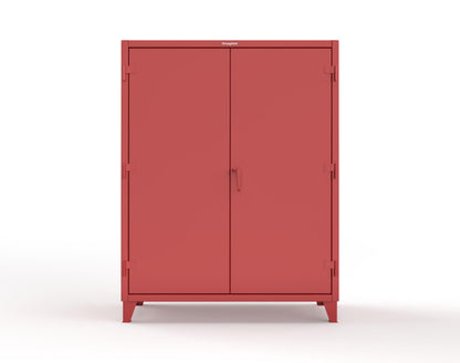 Extreme Duty 12 GA Uniform Cabinet with 7 Drawers, Pegboard, 3 Shelves - 60 In. W x 24 In. D x 78 In. H - 56-W-243-7DB-PB-3001
