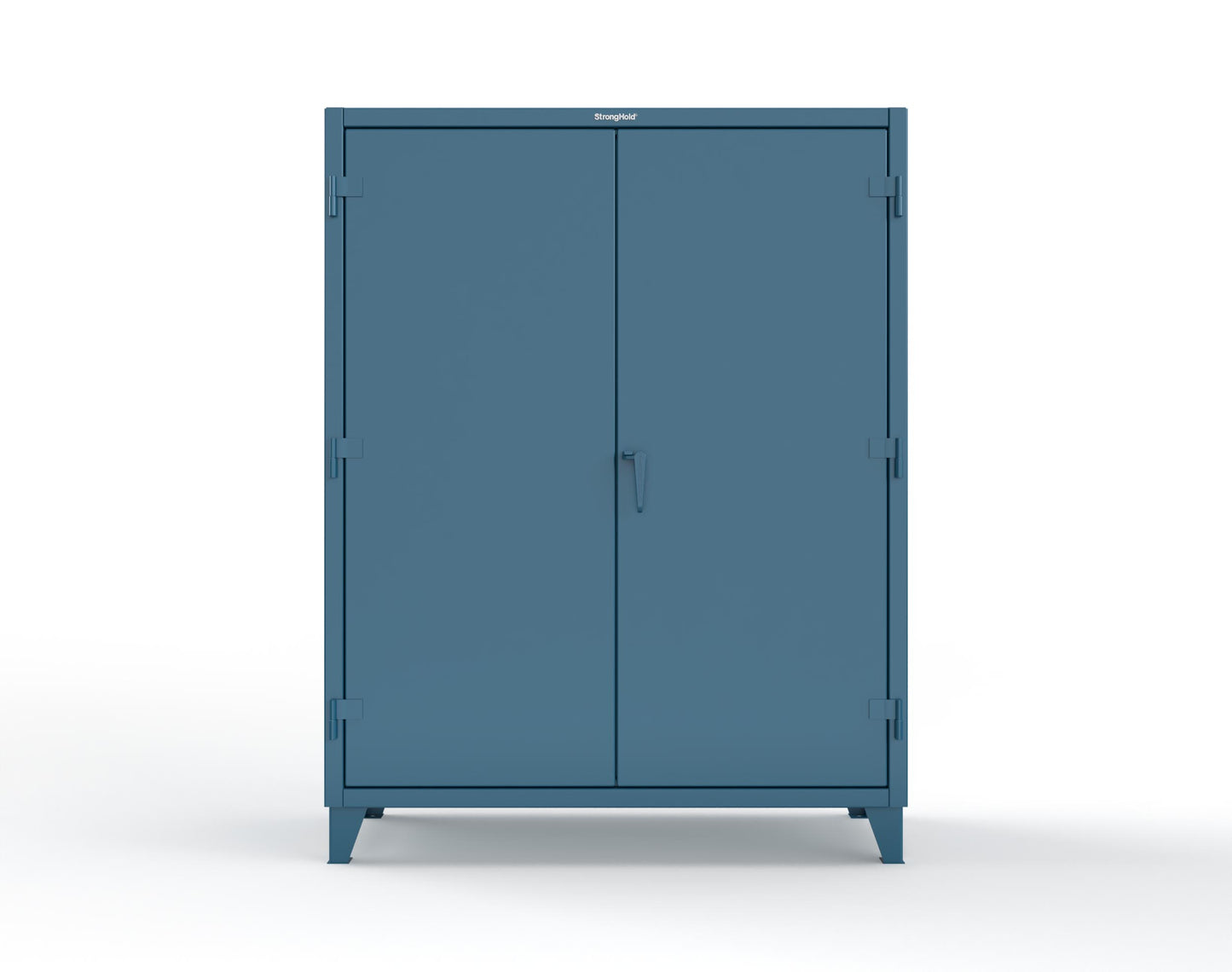 Extreme Duty 12 GA Uniform Cabinet with 7 Drawers, Pegboard, 3 Shelves - 60 In. W x 24 In. D x 78 In. H - 56-W-243-7DB-PB-5001