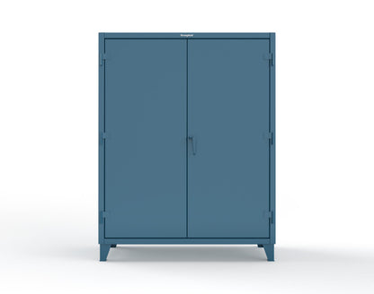 Extreme Duty 12 GA Uniform Cabinet with 7 Drawers, Pegboard, 3 Shelves - 60 In. W x 24 In. D x 78 In. H - 56-W-243-7DB-PB-5001
