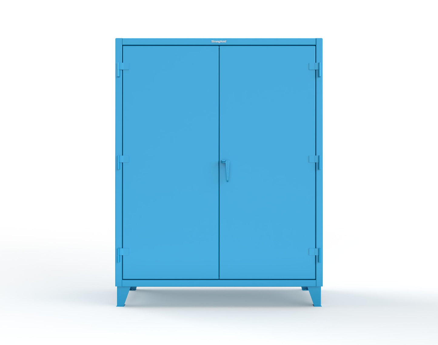 Extreme Duty 12 GA Uniform Cabinet with 7 Drawers, Pegboard, 3 Shelves - 60 In. W x 24 In. D x 78 In. H - 56-W-243-7DB-PB-5012