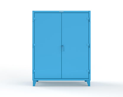 Extreme Duty 12 GA Uniform Cabinet with 7 Drawers, Pegboard, 3 Shelves - 60 In. W x 24 In. D x 78 In. H - 56-W-243-7DB-PB-5012