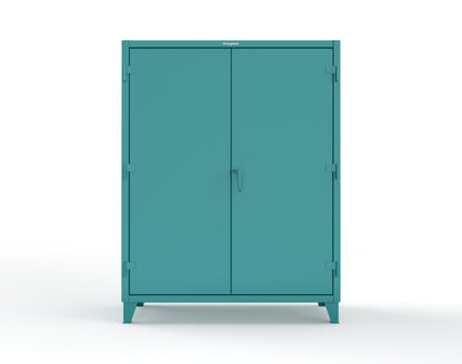 Extreme Duty 12 GA Uniform Cabinet with 7 Drawers, Pegboard, 3 Shelves - 60 In. W x 24 In. D x 78 In. H - 56-W-243-7DB-PB-5021