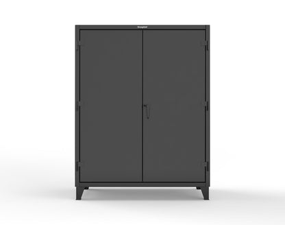 Extreme Duty 12 GA Uniform Cabinet with 7 Drawers, Pegboard, 3 Shelves - 60 In. W x 24 In. D x 78 In. H - 56-W-243-7DB-PB-9005