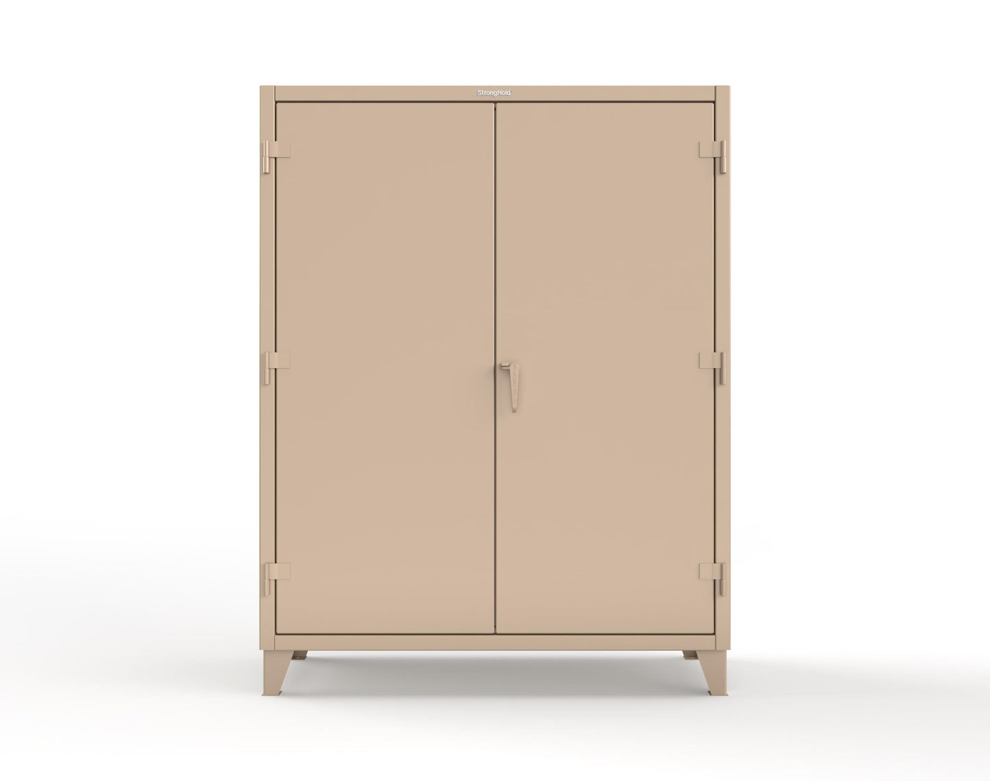 Extreme Duty 12 GA Uniform Cabinet with 4 Drawers, Pegboard, 4 Shelves - 60 In. W x 24 In. D x 78 In. H - 56-W-244-4DB-PB-1019