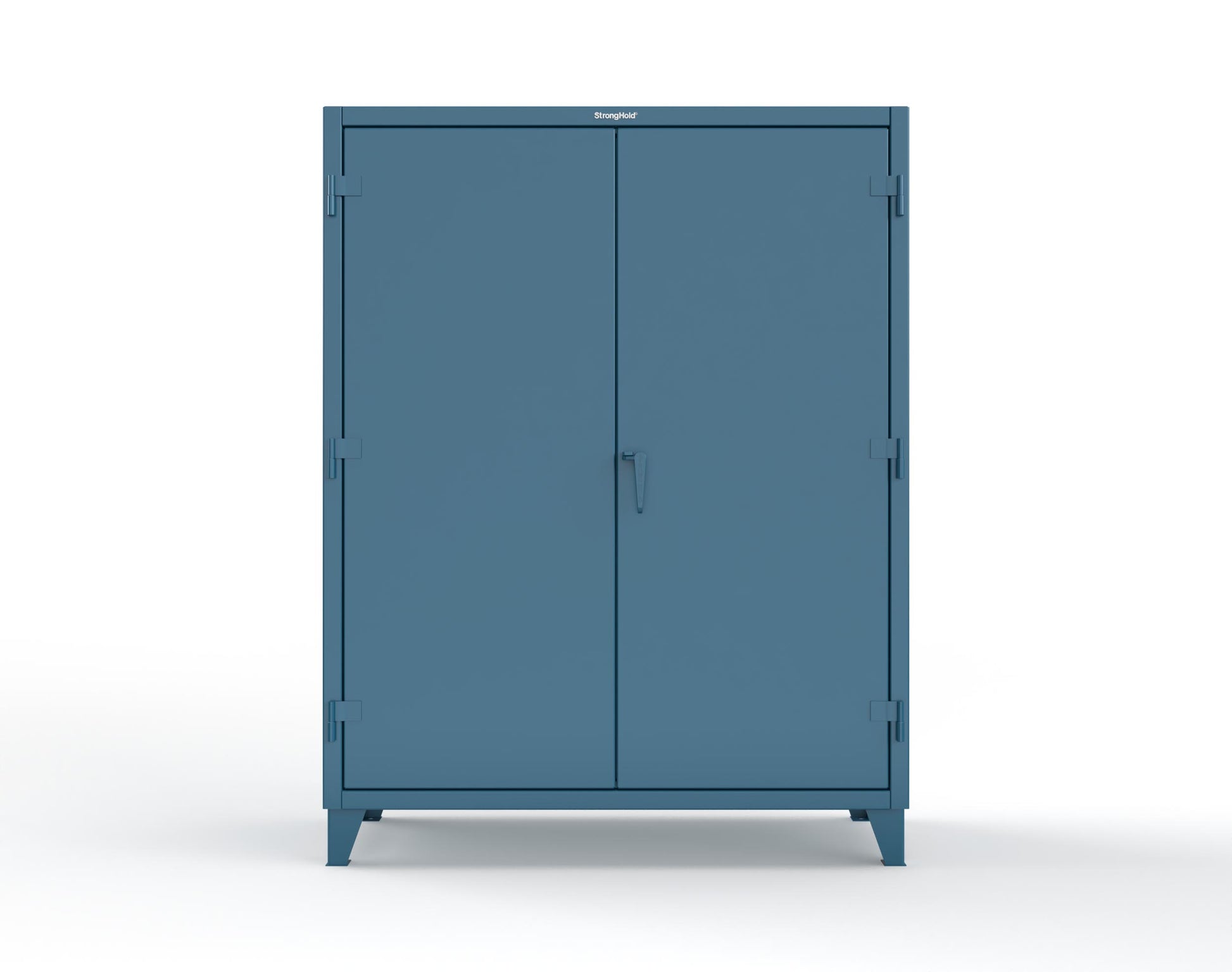 Extreme Duty 12 GA Uniform Cabinet with 4 Drawers, Pegboard, 4 Shelves - 60 In. W x 24 In. D x 78 In. H - 56-W-244-4DB-PB-5001