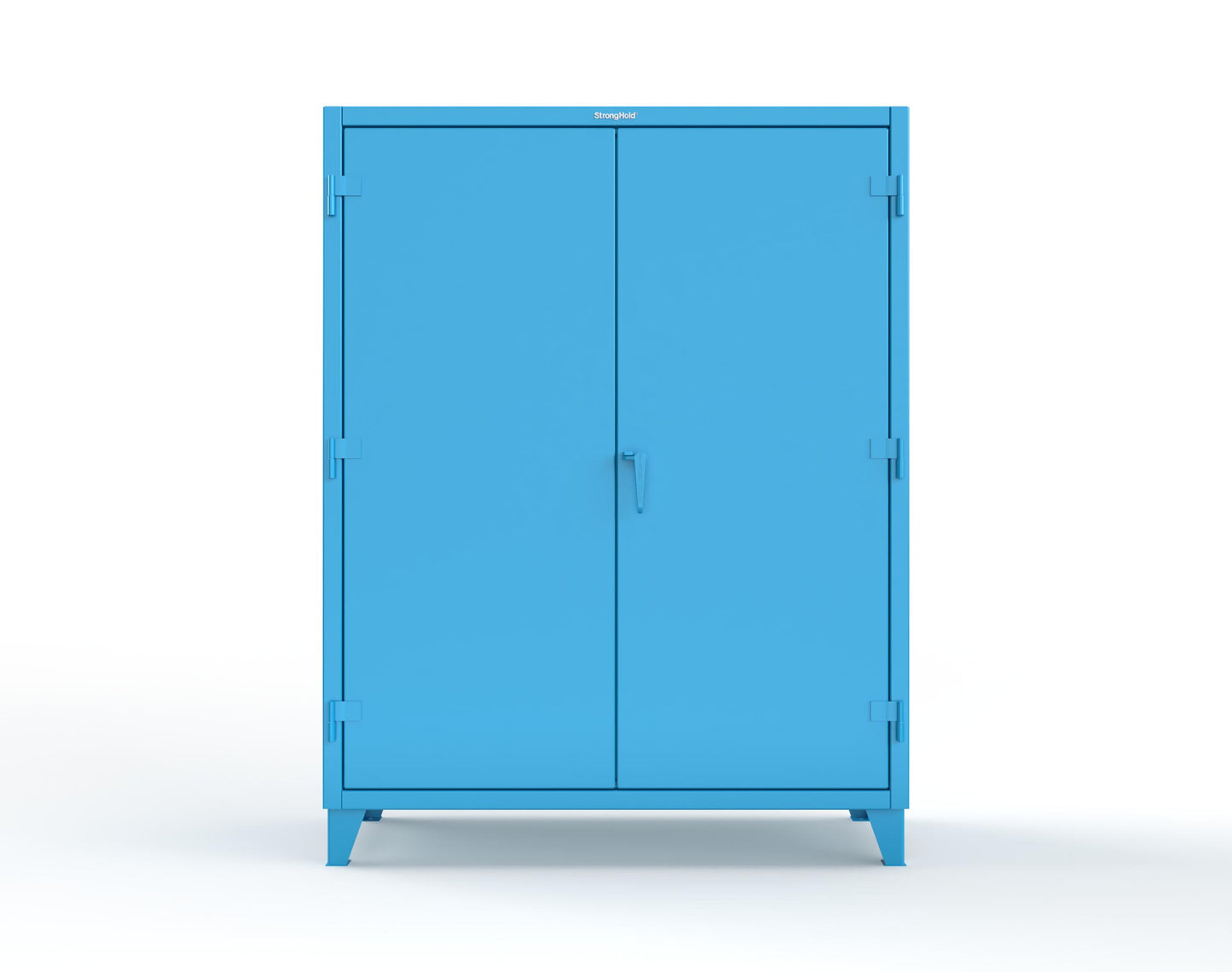 Extreme Duty 12 GA Uniform Cabinet with 4 Drawers, Pegboard, 4 Shelves - 60 In. W x 24 In. D x 78 In. H - 56-W-244-4DB-PB-5012