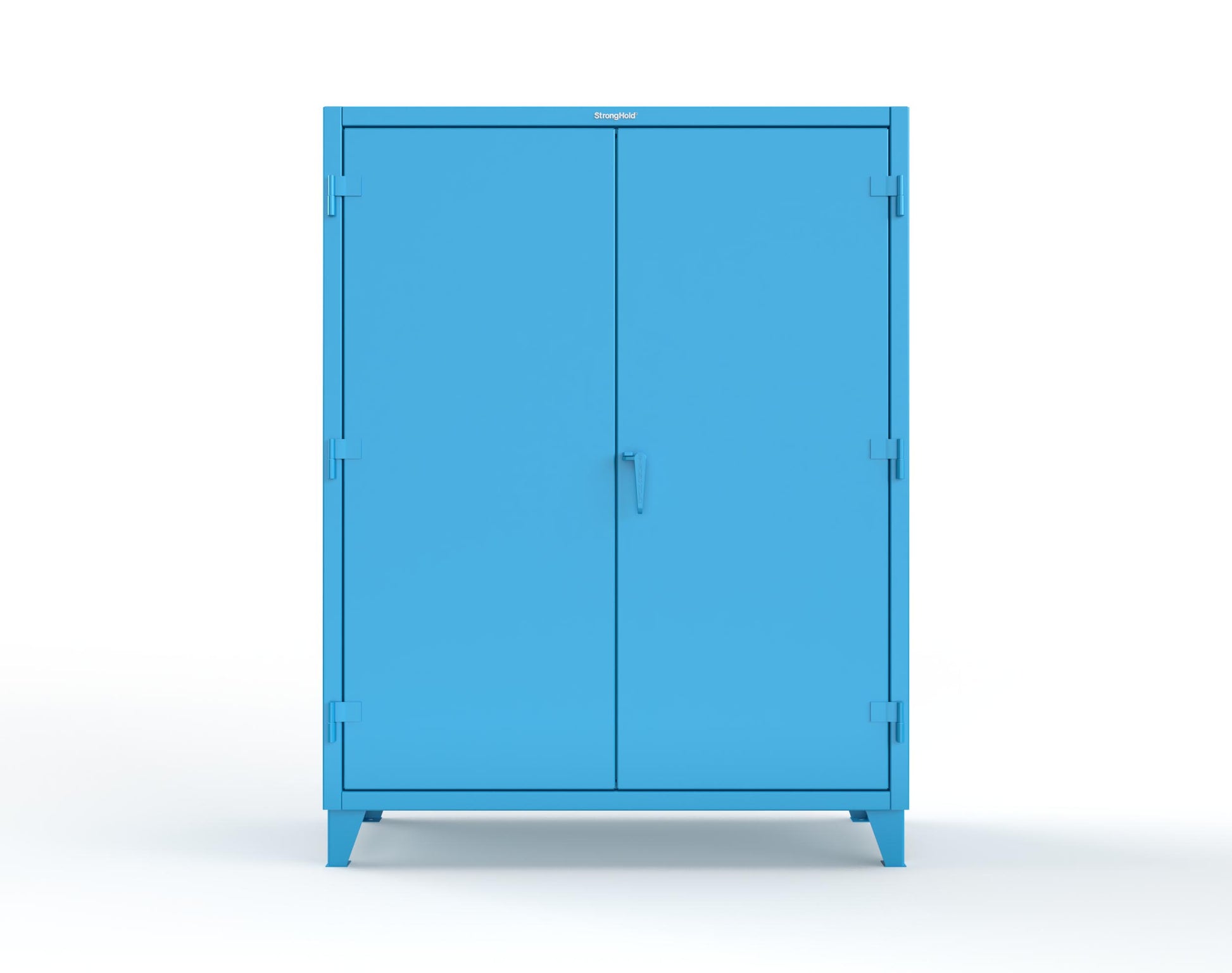 Extreme Duty 12 GA Uniform Cabinet with 4 Drawers, Pegboard, 4 Shelves - 60 In. W x 24 In. D x 78 In. H - 56-W-244-4DB-PB-5012