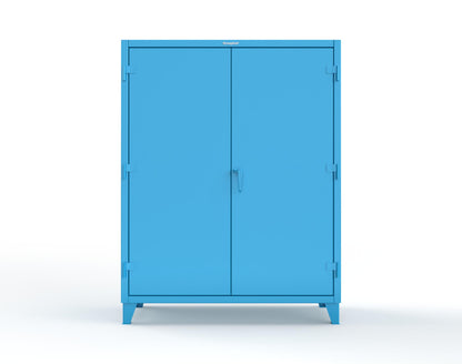 Extreme Duty 12 GA Uniform Cabinet with 4 Drawers, Pegboard, 4 Shelves - 60 In. W x 24 In. D x 78 In. H - 56-W-244-4DB-PB-5012