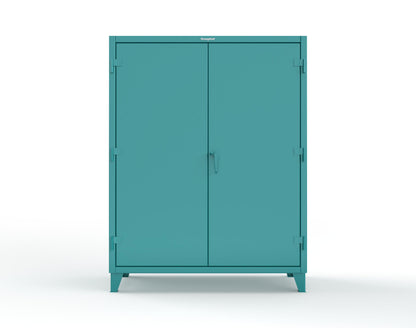 Extreme Duty 12 GA Uniform Cabinet with 4 Drawers, Pegboard, 4 Shelves - 60 In. W x 24 In. D x 78 In. H - 56-W-244-4DB-PB-5021