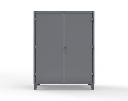 Extreme Duty 12 GA Uniform Cabinet with 4 Drawers, Pegboard, 4 Shelves - 60 In. W x 24 In. D x 78 In. H - 56-W-244-4DB-PB-7024