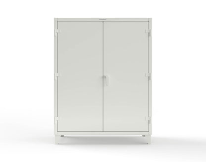 Extreme Duty 12 GA Uniform Cabinet with 4 Drawers, Pegboard, 4 Shelves - 60 In. W x 24 In. D x 78 In. H - 56-W-244-4DB-PB-9003