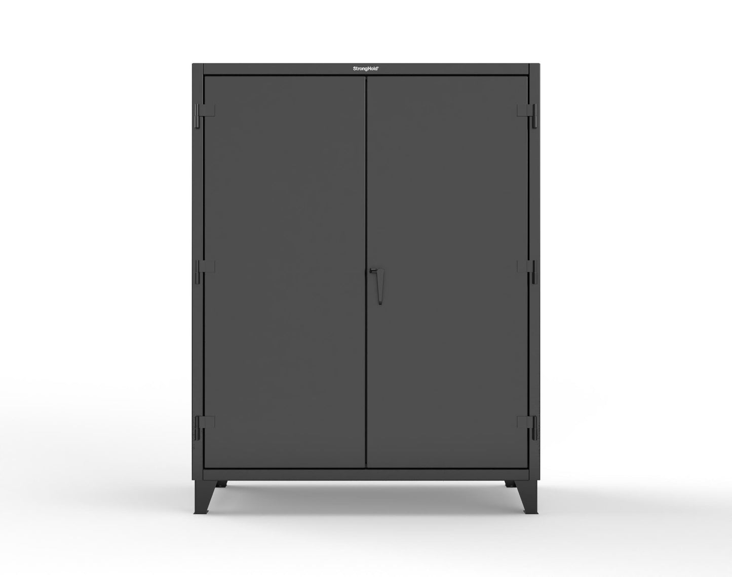 Extreme Duty 12 GA Uniform Cabinet with 4 Drawers, Pegboard, 4 Shelves - 60 In. W x 24 In. D x 78 In. H - 56-W-244-4DB-PB-9005