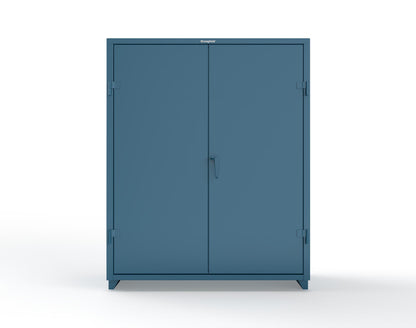 Extra Heavy Duty 14 GA Uniform Cabinet with 4 Shelves - 60 In. W x 24 In. D x 75 In. H - 56-W-244-L-5001