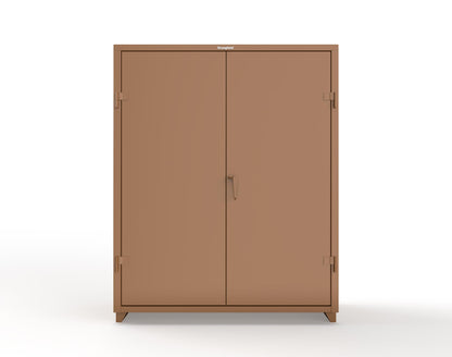 Extra Heavy Duty 14 GA Uniform Cabinet with 5 Shelves - 60 In. W x 24 In. D x 75 In. H - 56-W-245-L-8008