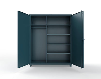 Extra Heavy Duty 14 GA Uniform Cabinet with 5 Shelves - 60 In. W x 24 In. D x 75 In. H - 56-W-245-L-5001