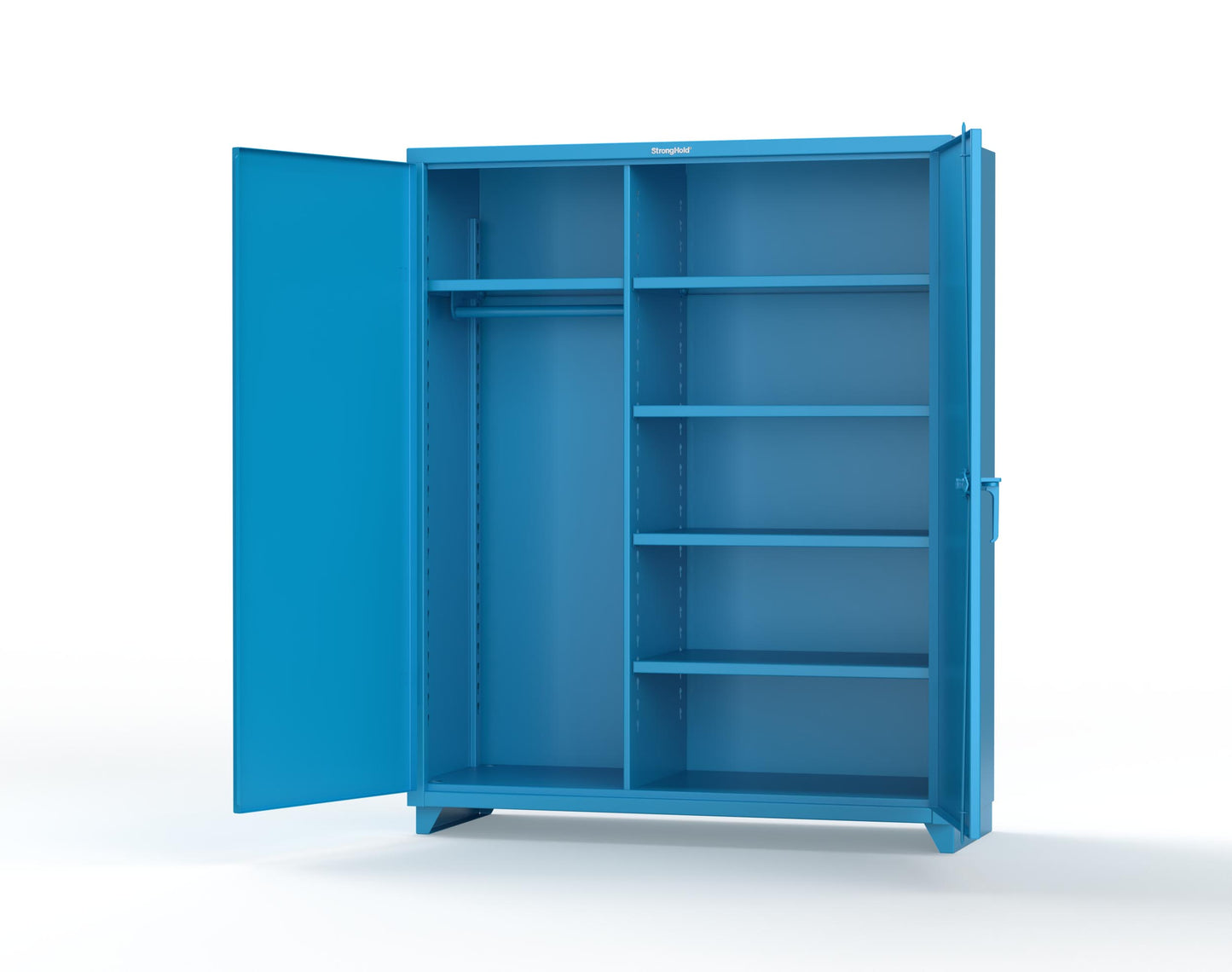 Extra Heavy Duty 14 GA Uniform Cabinet with 5 Shelves - 60 In. W x 24 In. D x 75 In. H - 56-W-245-L-5012