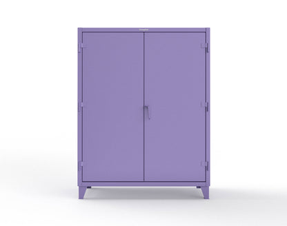 Extreme Duty 12 GA Uniform Cabinet with Hanger Rod, 1 Shelf - 60 In. W x 24 In. D x 78 In. H - 56-WR-241-4005