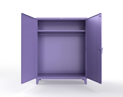 Extreme Duty 12 GA Uniform Cabinet with Hanger Rod, 1 Shelf - 60 In. W x 24 In. D x 78 In. H - 56-WR-241-4005