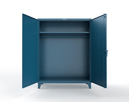 Extreme Duty 12 GA Uniform Cabinet with Hanger Rod, 1 Shelf - 60 In. W x 24 In. D x 78 In. H - 56-WR-241-5001