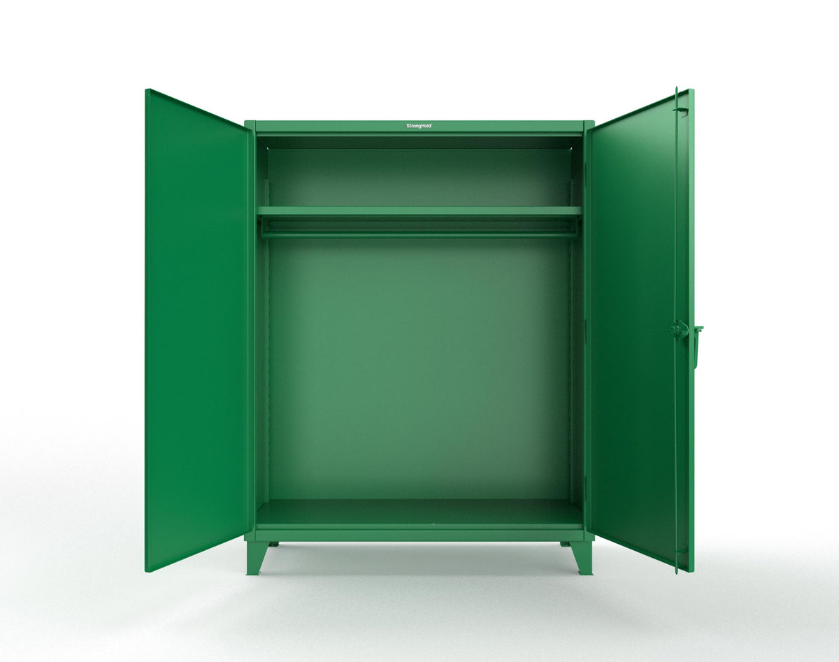 Extreme Duty 12 GA Uniform Cabinet with Hanger Rod, 1 Shelf - 60 In. W x 24 In. D x 78 In. H - 56-WR-241-6029