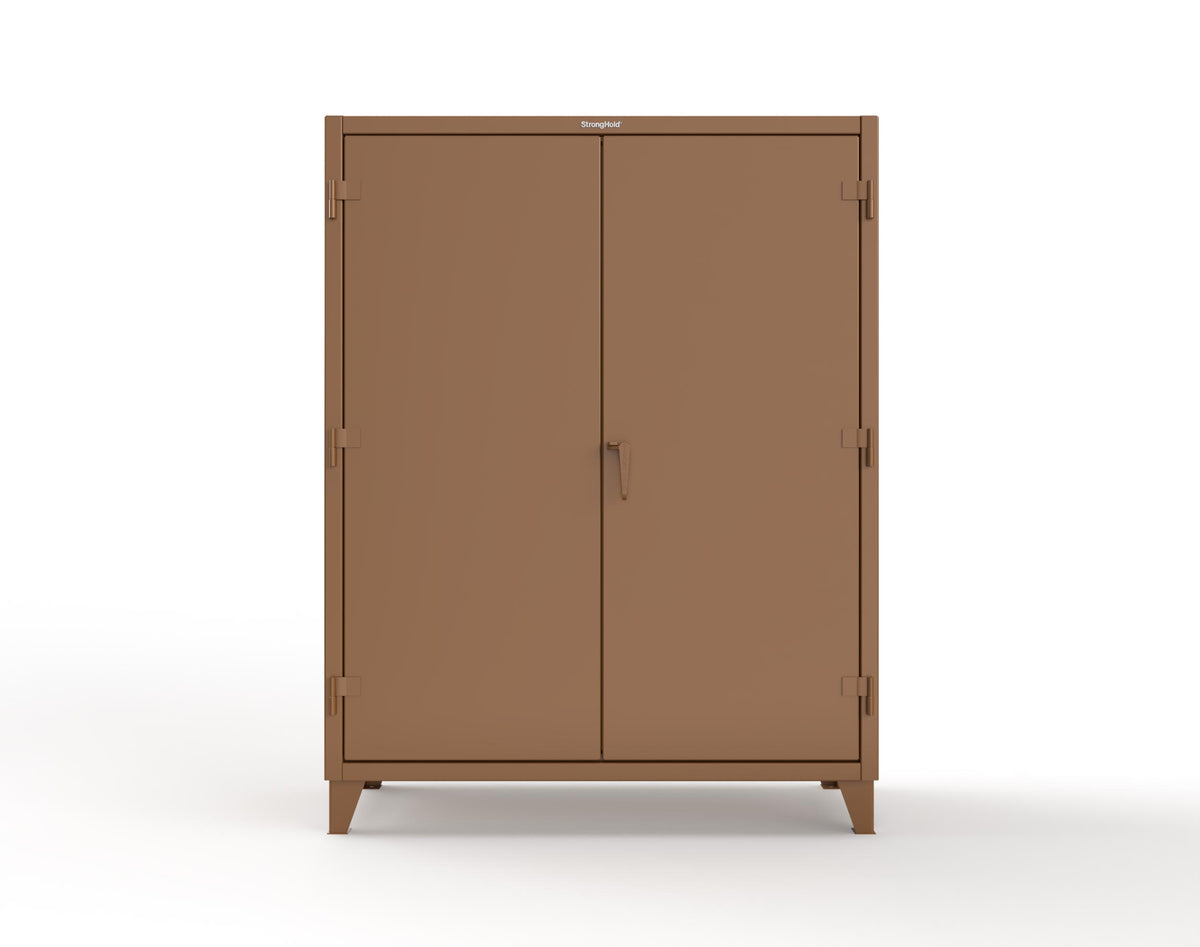Extreme Duty 12 GA Uniform Cabinet with Hanger Rod, 1 Shelf - 60 In. W x 24 In. D x 78 In. H - 56-WR-241-8025