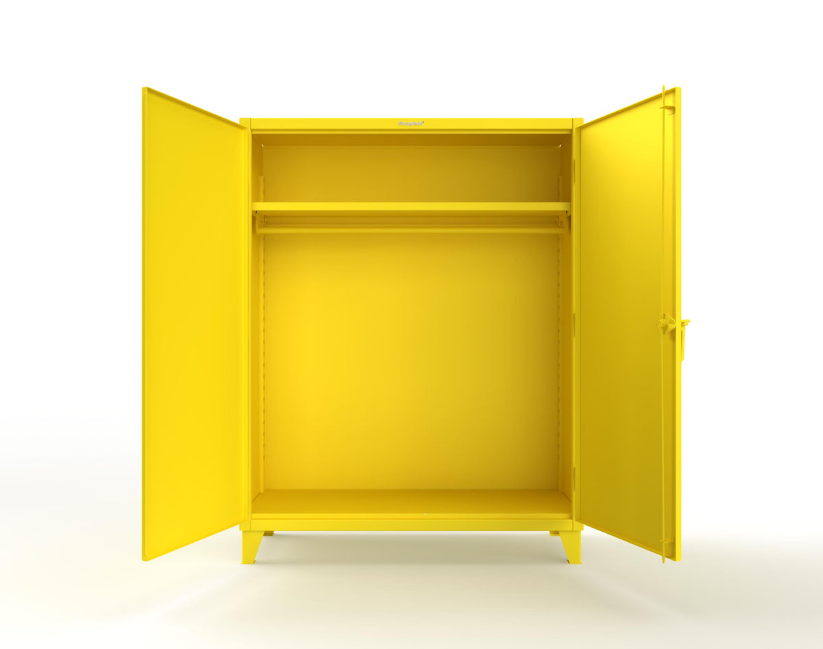 Extreme Duty 12 GA Uniform Cabinet with Hanger Rod, 1 Shelf - 60 In. W x 24 In. D x 78 In. H - 56-WR-241-1023