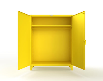 Extreme Duty 12 GA Uniform Cabinet with Hanger Rod, 1 Shelf - 60 In. W x 24 In. D x 78 In. H - 56-WR-241-1023