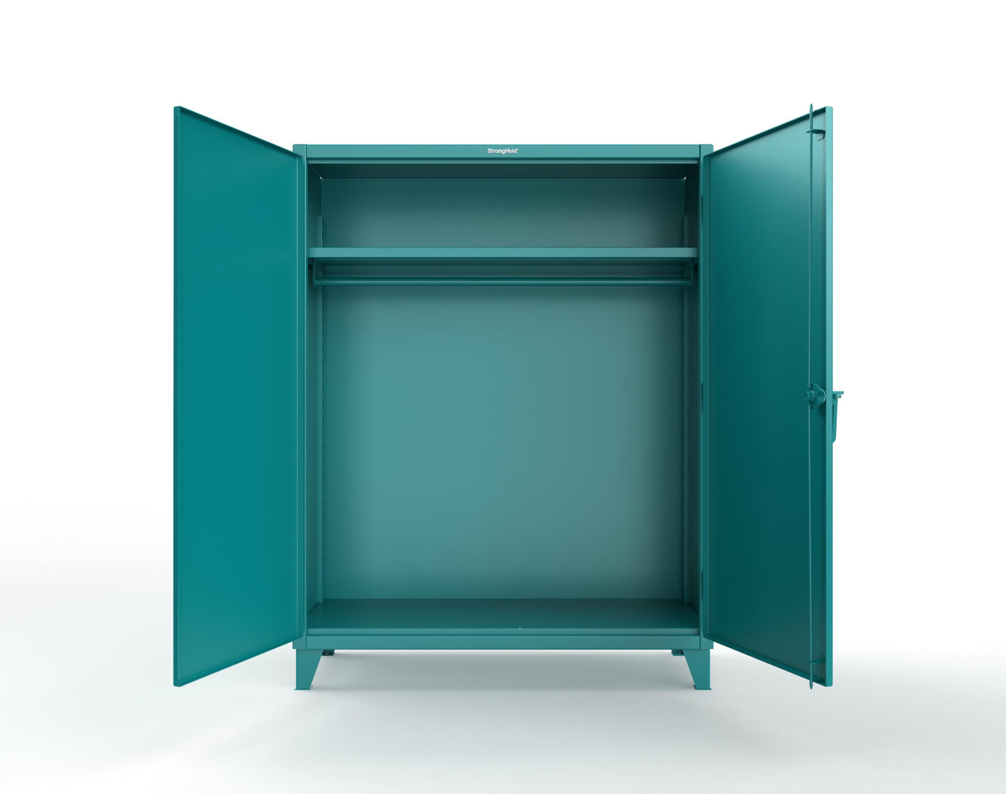 Extreme Duty 12 GA Uniform Cabinet with Hanger Rod, 1 Shelf - 60 In. W x 24 In. D x 78 In. H - 56-WR-241-5021