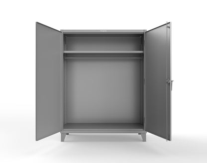 Extreme Duty 12 GA Uniform Cabinet with Hanger Rod, 1 Shelf - 60 In. W x 24 In. D x 78 In. H - 56-WR-241-7037