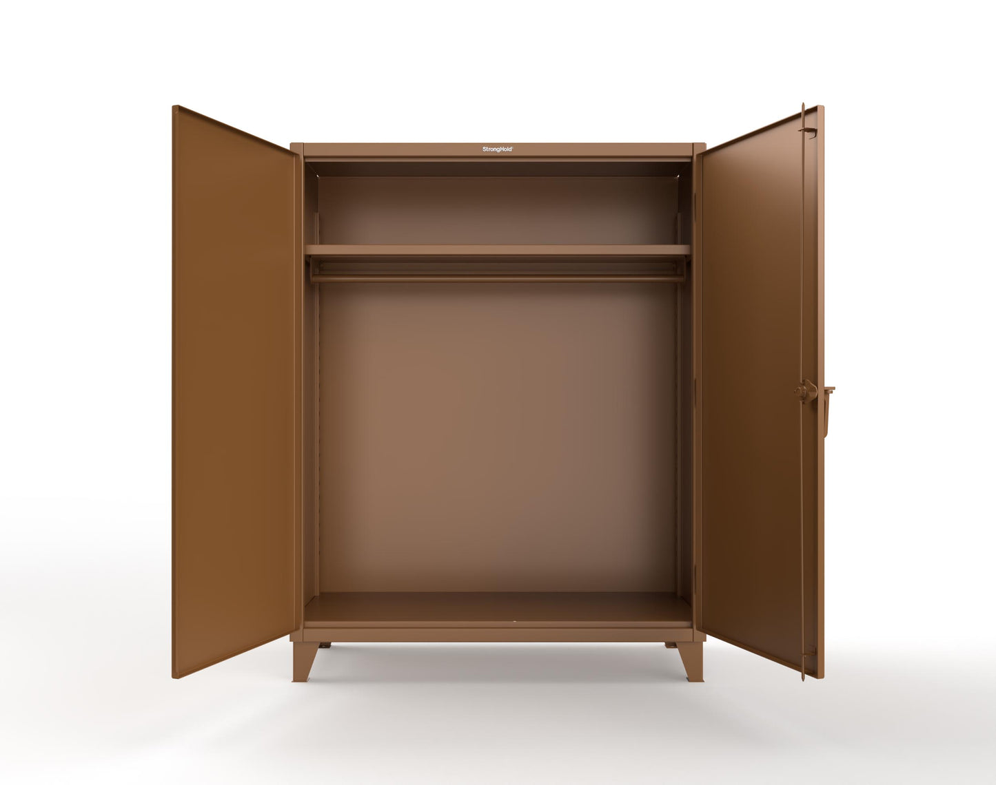 Extreme Duty 12 GA Uniform Cabinet with Hanger Rod, 1 Shelf - 60 In. W x 24 In. D x 78 In. H - 56-WR-241-8008