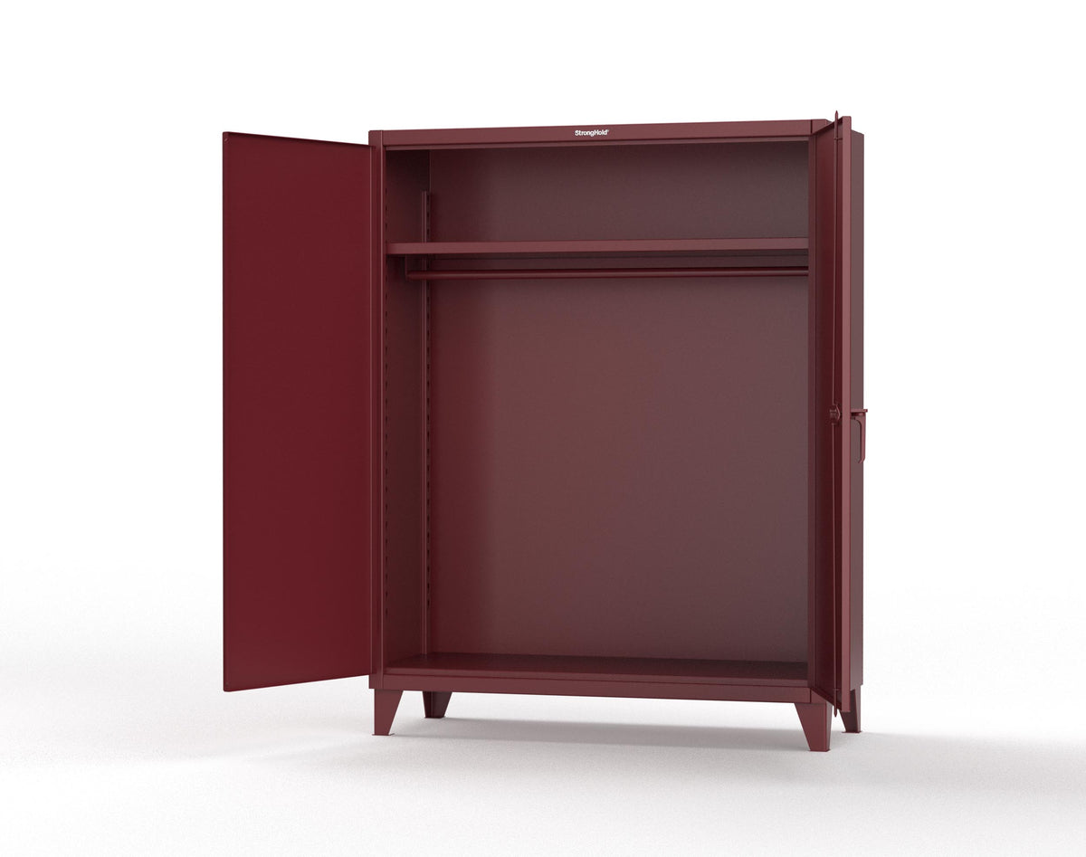 Extreme Duty 12 GA Uniform Cabinet with Hanger Rod, 1 Shelf - 60 In. W x 24 In. D x 78 In. H - 56-WR-241-3005