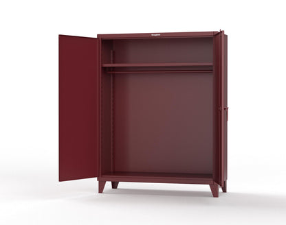 Extreme Duty 12 GA Uniform Cabinet with Hanger Rod, 1 Shelf - 60 In. W x 24 In. D x 78 In. H - 56-WR-241-3005