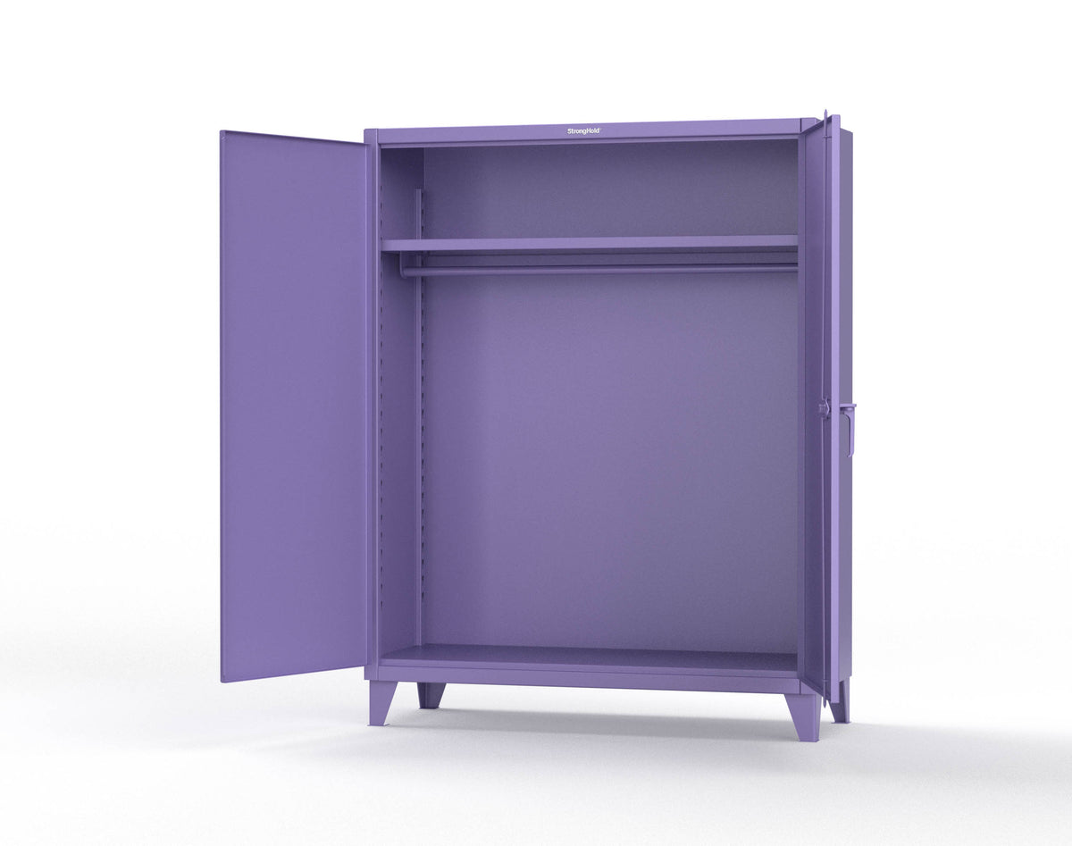 Extreme Duty 12 GA Uniform Cabinet with Hanger Rod, 1 Shelf - 60 In. W x 24 In. D x 78 In. H - 56-WR-241-4005