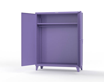 Extreme Duty 12 GA Uniform Cabinet with Hanger Rod, 1 Shelf - 60 In. W x 24 In. D x 78 In. H - 56-WR-241-4005