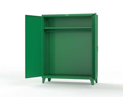 Extreme Duty 12 GA Uniform Cabinet with Hanger Rod, 1 Shelf - 60 In. W x 24 In. D x 78 In. H - 56-WR-241-6029