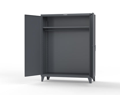 Extreme Duty 12 GA Uniform Cabinet with Hanger Rod, 1 Shelf - 60 In. W x 24 In. D x 78 In. H - 56-WR-241-7024