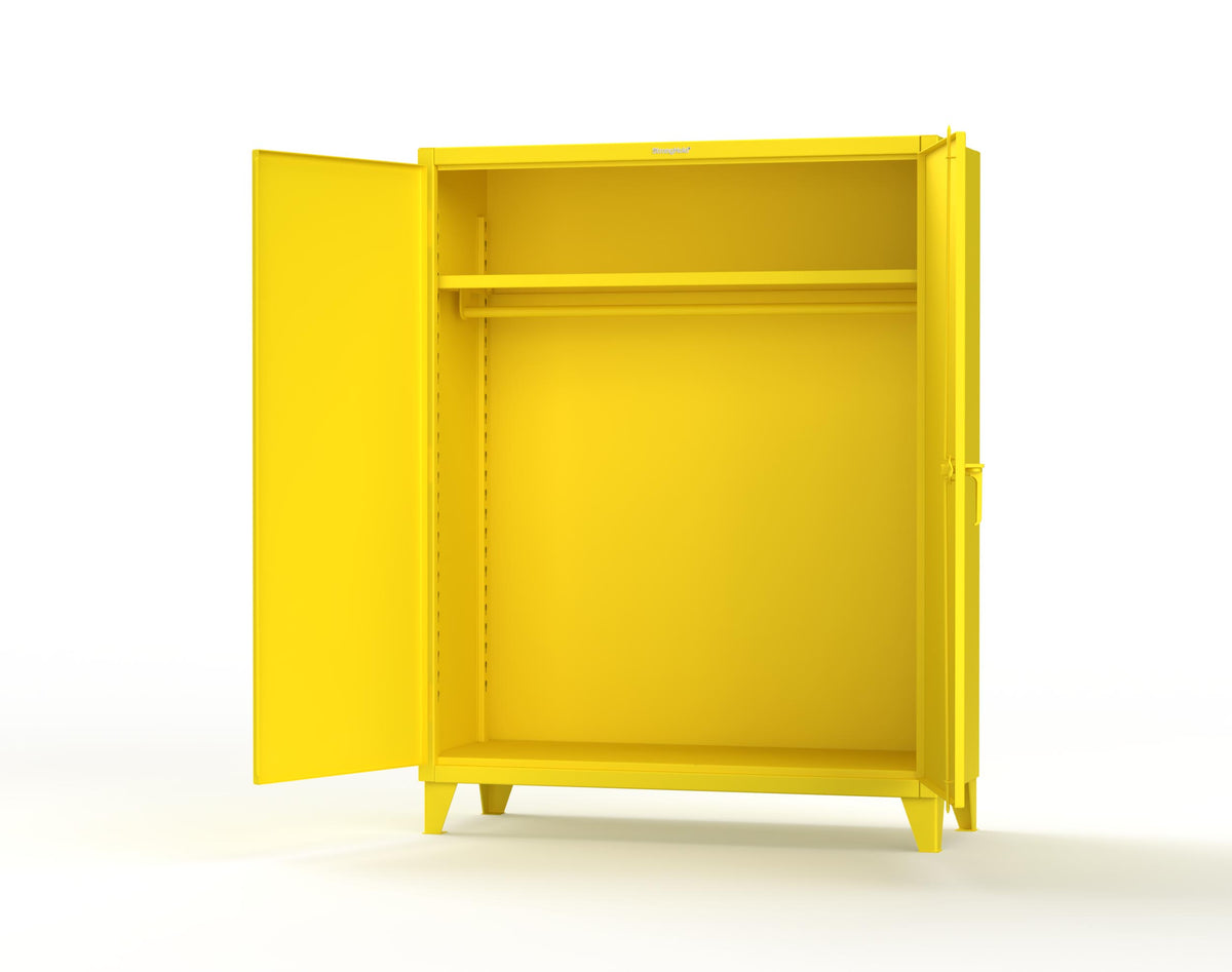 Extreme Duty 12 GA Uniform Cabinet with Hanger Rod, 1 Shelf - 60 In. W x 24 In. D x 78 In. H - 56-WR-241-1023