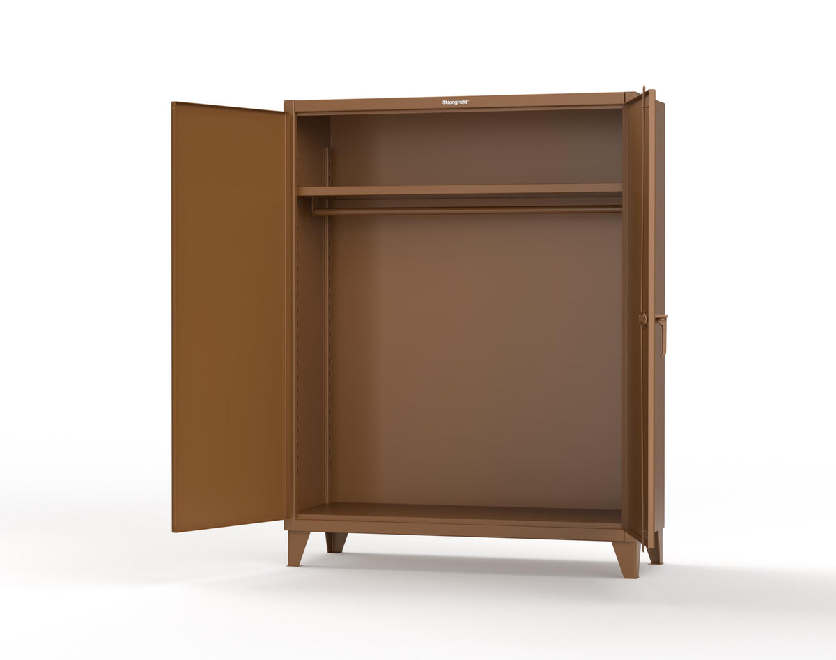 Extreme Duty 12 GA Uniform Cabinet with Hanger Rod, 1 Shelf - 60 In. W x 24 In. D x 78 In. H - 56-WR-241-8025