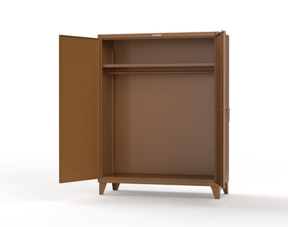 Extreme Duty 12 GA Uniform Cabinet with Hanger Rod, 1 Shelf - 60 In. W x 24 In. D x 78 In. H - 56-WR-241-8025