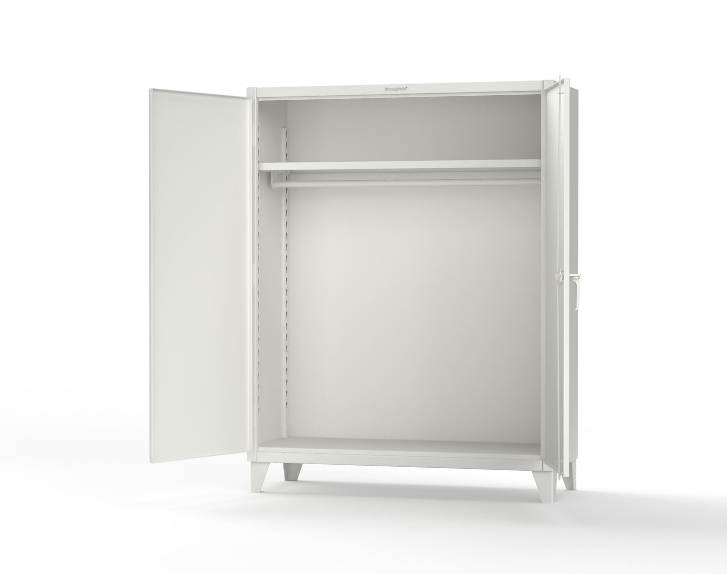 Extreme Duty 12 GA Uniform Cabinet with Hanger Rod, 1 Shelf - 60 In. W x 24 In. D x 78 In. H - 56-WR-241-9003