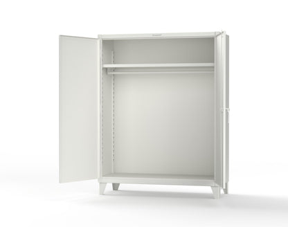 Extreme Duty 12 GA Uniform Cabinet with Hanger Rod, 1 Shelf - 60 In. W x 24 In. D x 78 In. H - 56-WR-241-9003