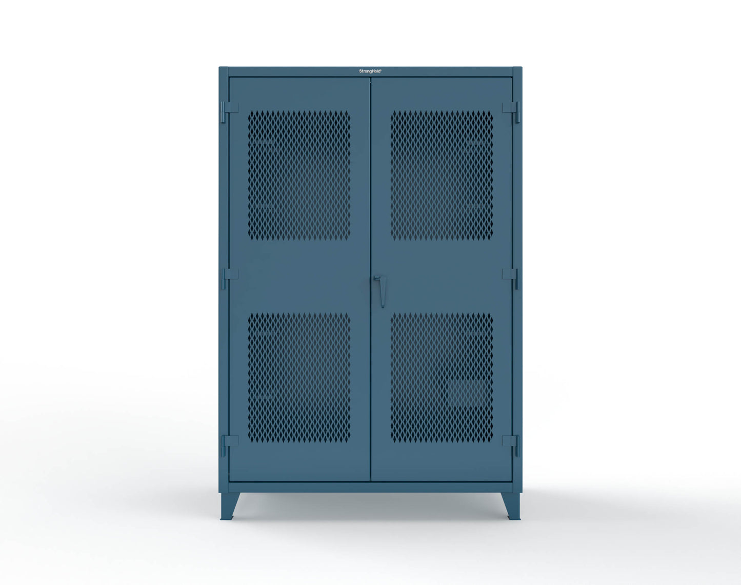 Extreme Duty 12 GA Rigging Cabinet with Ventilated Doors with Short & Long Hangers - 60 in. W x 24 in. D x 90 in. H - 57-VBS-240-23H-5001