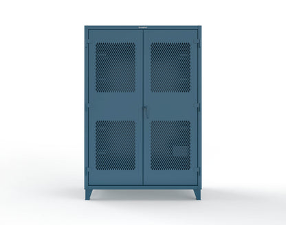 Extreme Duty 12 GA Rigging Cabinet with Ventilated Doors with Short & Long Hangers - 60 in. W x 24 in. D x 90 in. H - 57-VBS-240-23H-5001